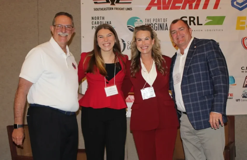 Mark Andrews of Cargo Integrated Logistics with attendees on stage at the 2026 NCLTL Annual Conference in Myrtle Beach, South Carolina.